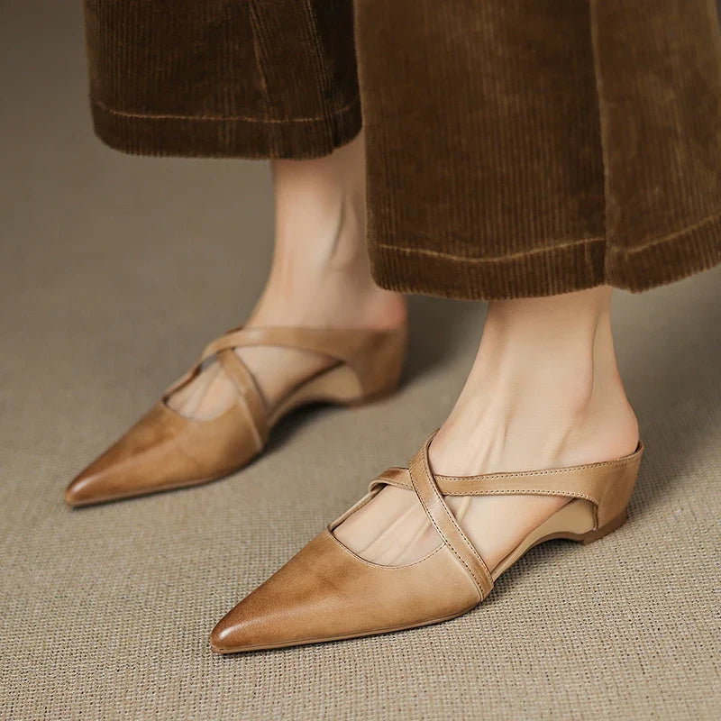 Verena Genuine Leather Mules