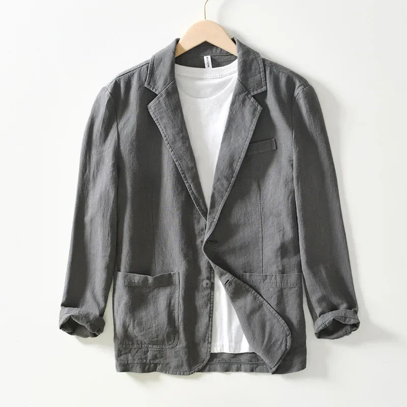 Halston Cotton-Linen Blazer