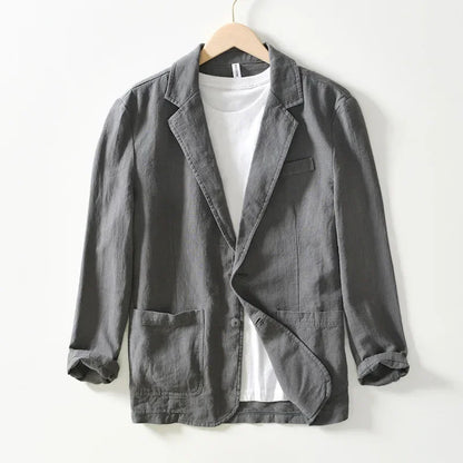 Halston Cotton-Linen Blazer