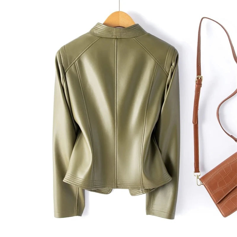 Renata Sculpted Leather Jacket