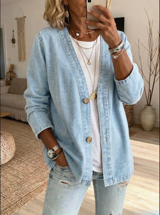 Denim Classic Button Coat