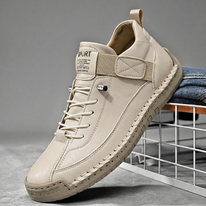 Quincy Stitched Leather Trainer