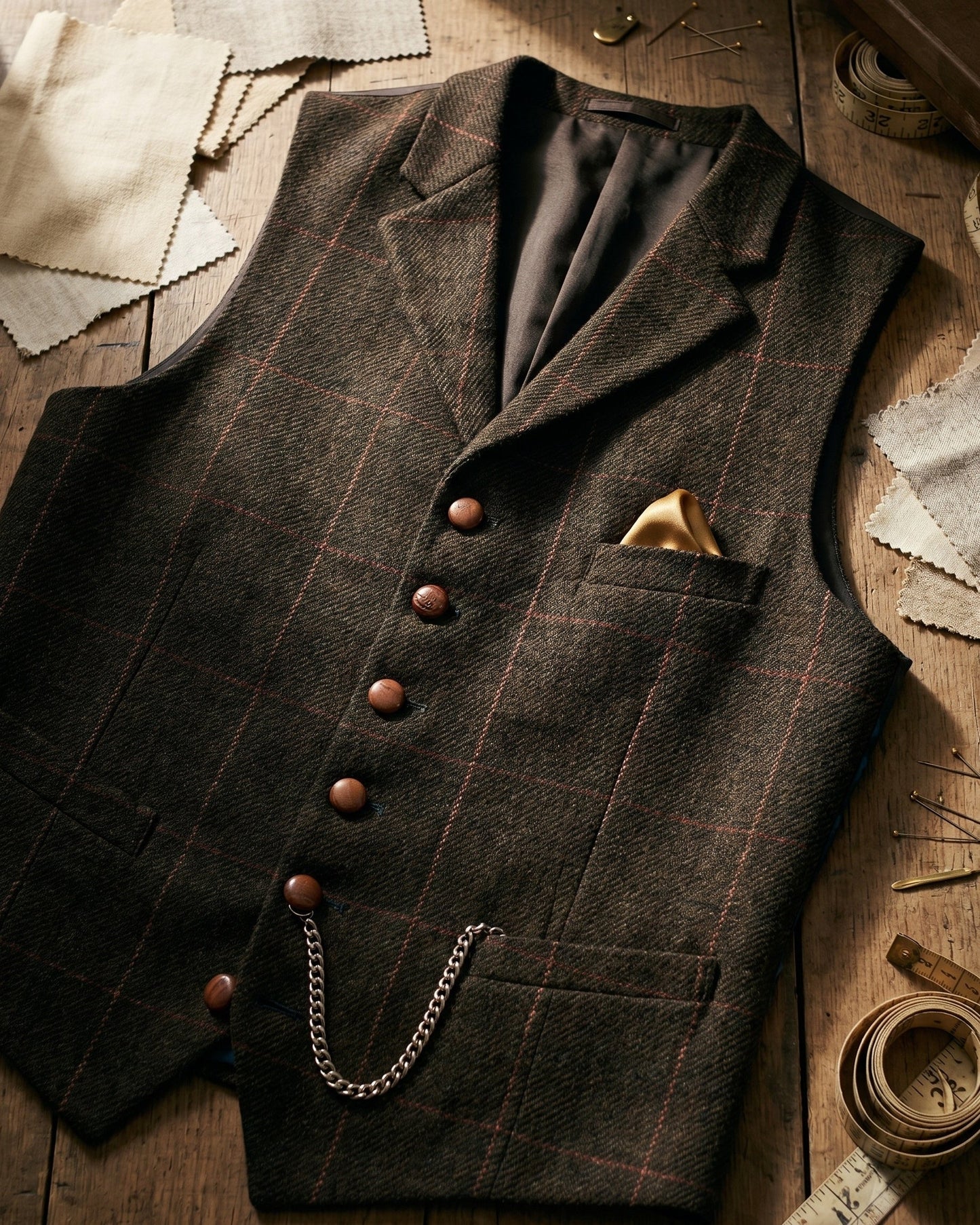 Ashcroft Tweed Lapel Waistcoat