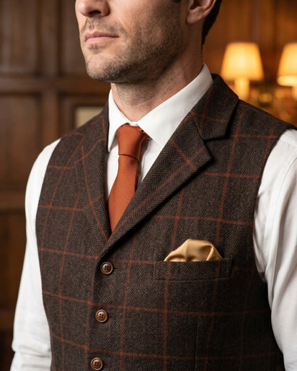 Ashcroft Tweed Lapel Waistcoat