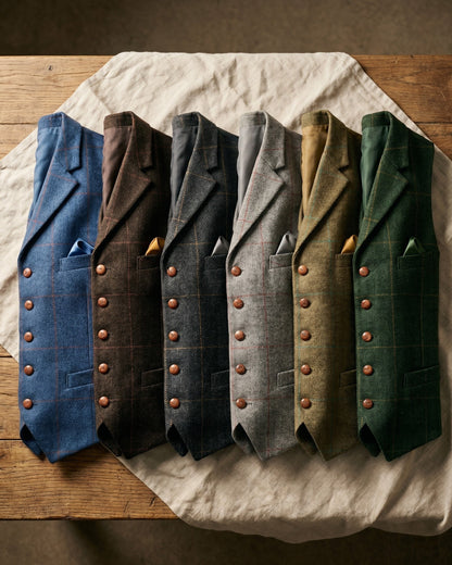 Ashcroft Tweed Lapel Waistcoat