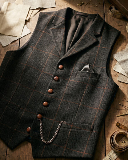 Ashcroft Tweed Lapel Waistcoat