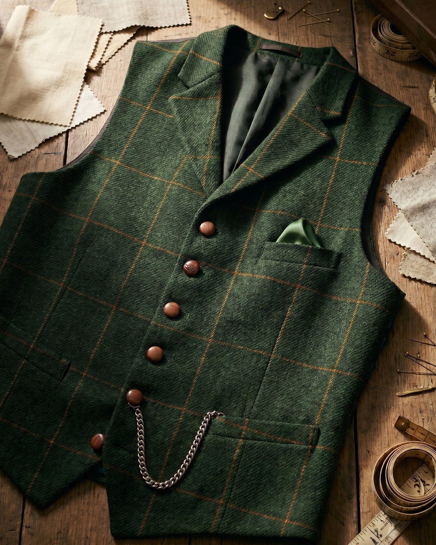 Ashcroft Tweed Lapel Waistcoat