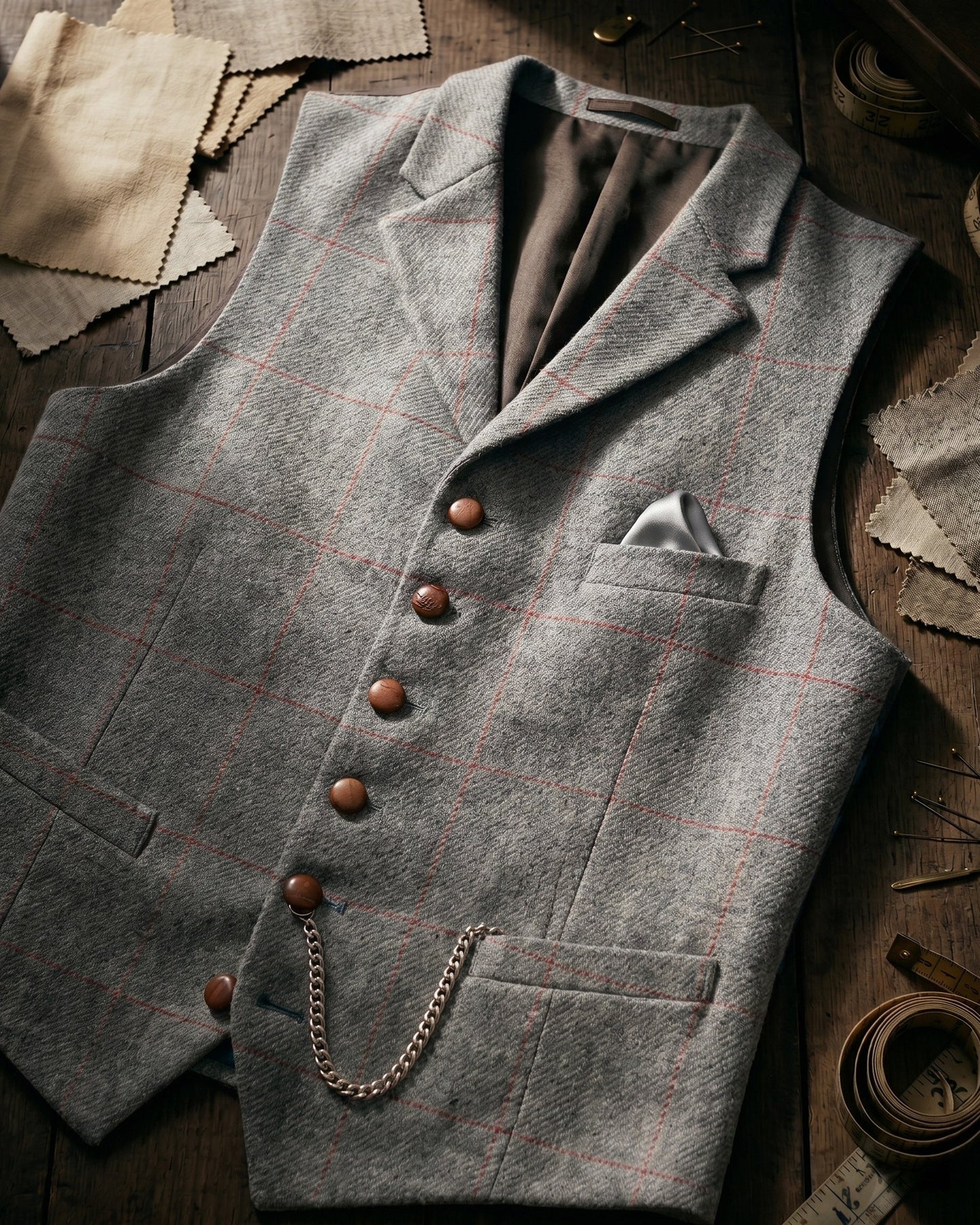 Ashcroft Tweed Lapel Waistcoat