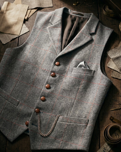 Ashcroft Tweed Lapel Waistcoat