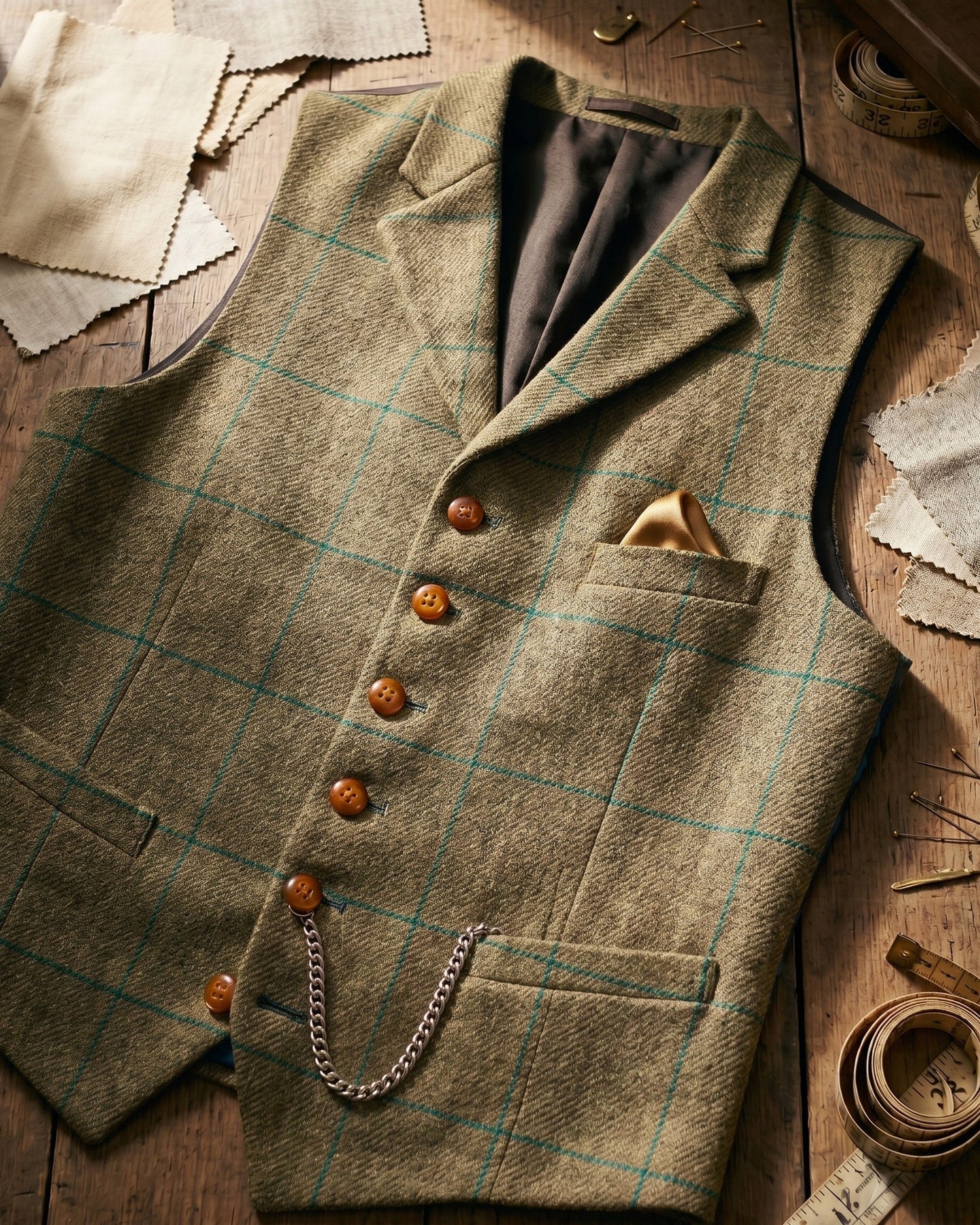 Ashcroft Tweed Lapel Waistcoat