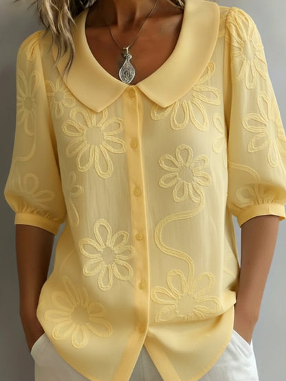 Carys Floral Blouse With Natural Elegance