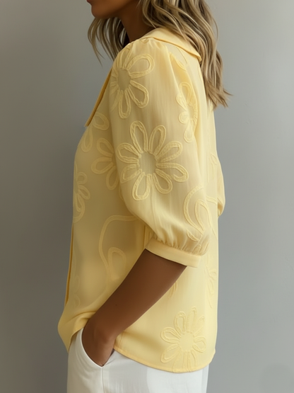 Carys Floral Blouse With Natural Elegance