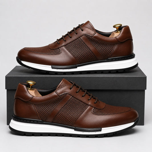 Theodore Polished Leather Trainer