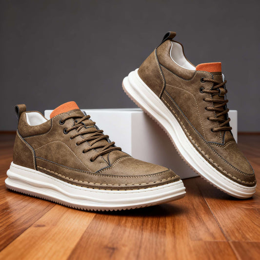 Baxter Textured Leather Trainer