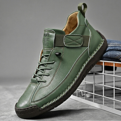 Quincy Stitched Leather Trainer