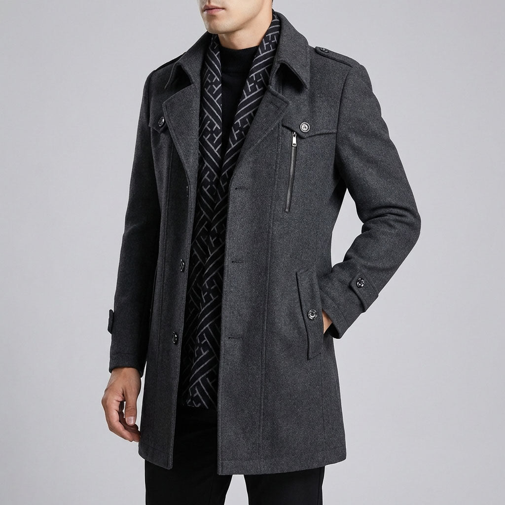 Alessandro Wool-Blend Scarf Coat