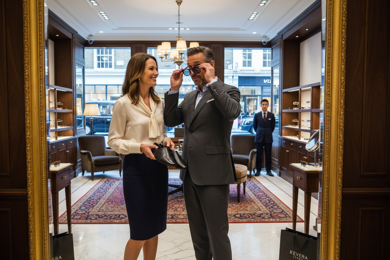 Kevera London Couple Shopping Sloane Street