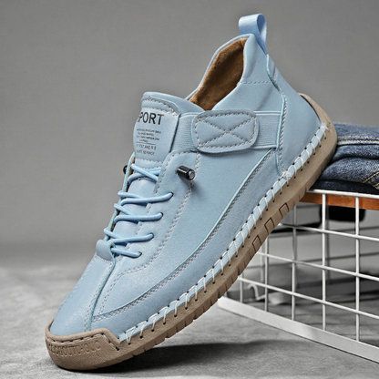 Quincy Stitched Leather Trainer