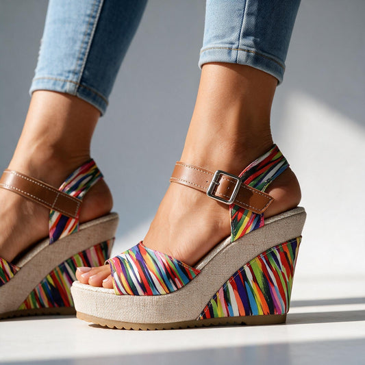 Nora Buckle Platform Heels