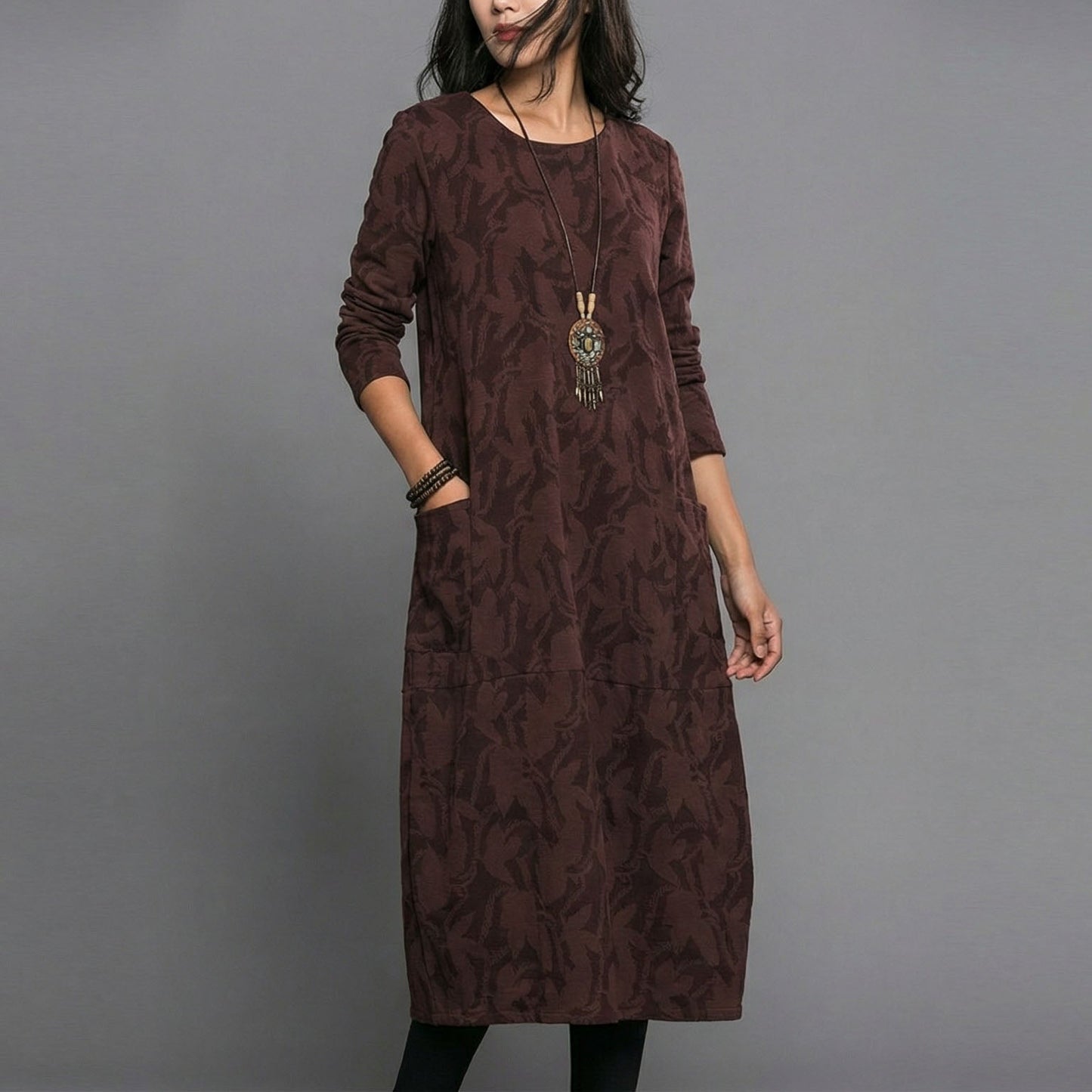 Elena Long Sleeve Midi Dress