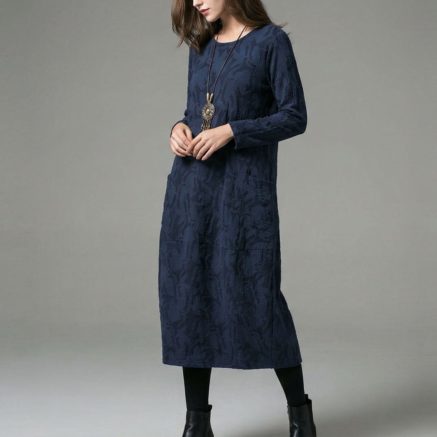 Elena Long Sleeve Midi Dress