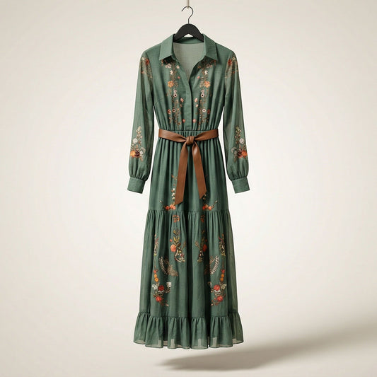 Camilla Soft Woven Fabric Midi Dress