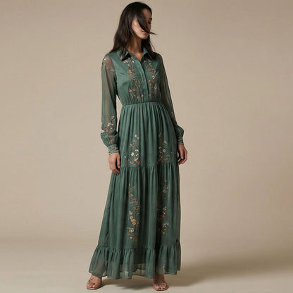 Camilla Soft Woven Fabric Midi Dress