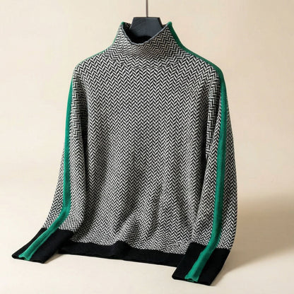 Giulia Herringbone Knit Pullover