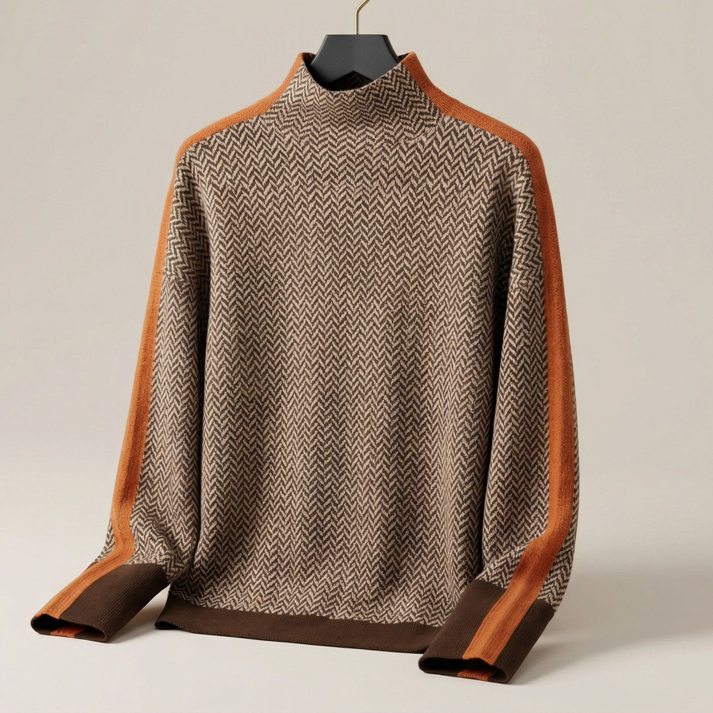 Giulia Herringbone Knit Pullover