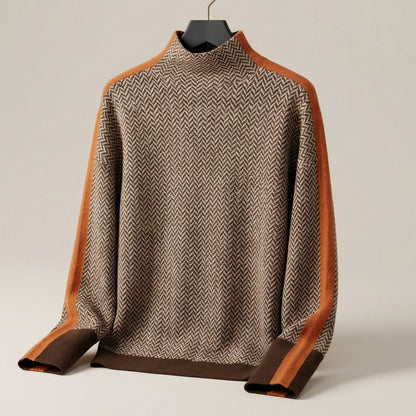 Giulia Herringbone Knit Pullover