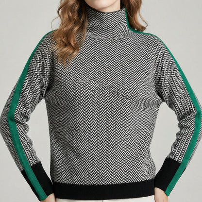 Giulia Herringbone Knit Pullover