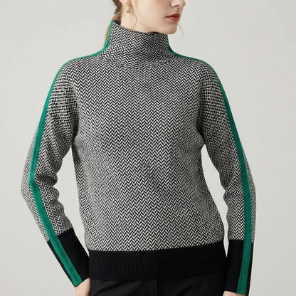 Giulia Herringbone Knit Pullover