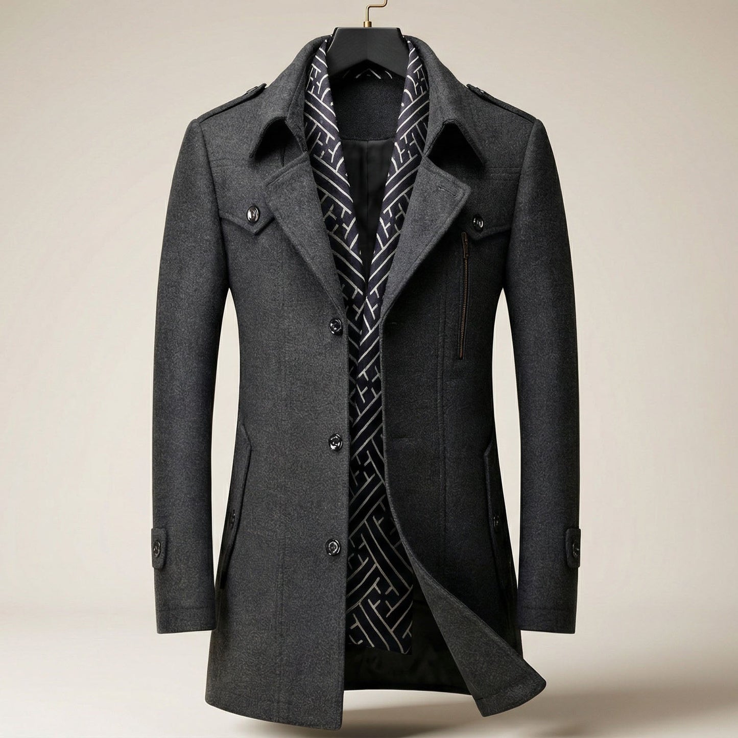 Alessandro Wool-Blend Scarf Coat