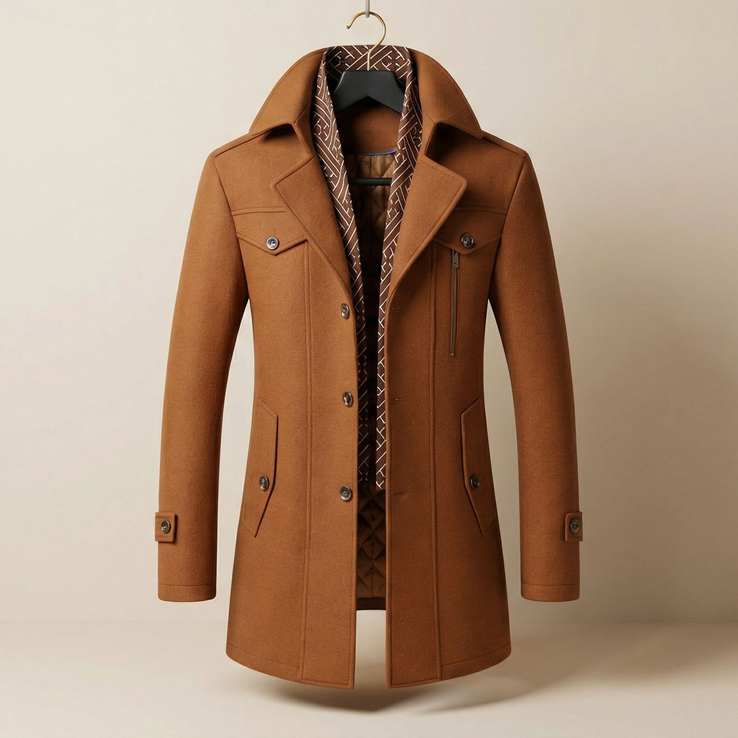 Alessandro Wool-Blend Scarf Coat