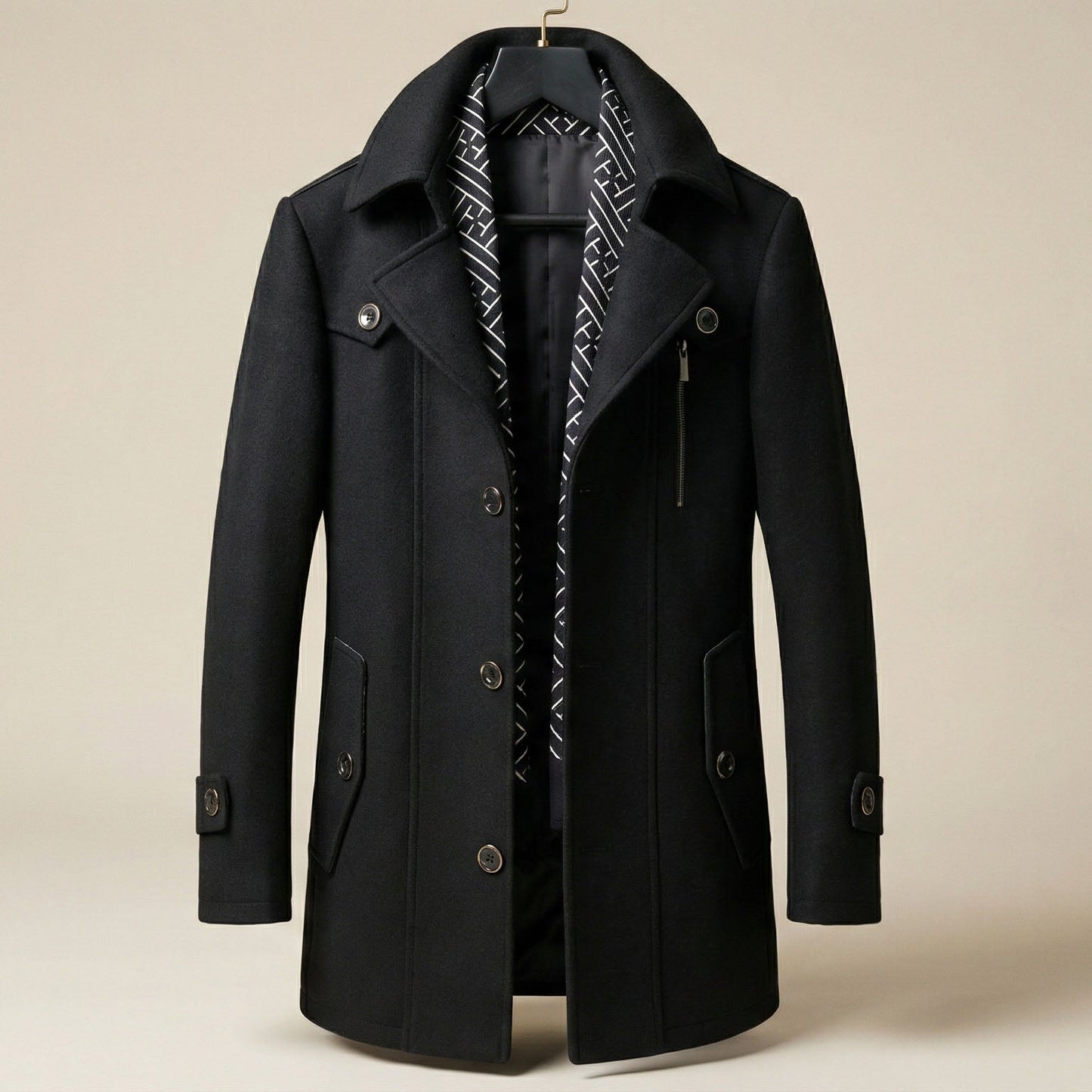 Alessandro Wool-Blend Scarf Coat