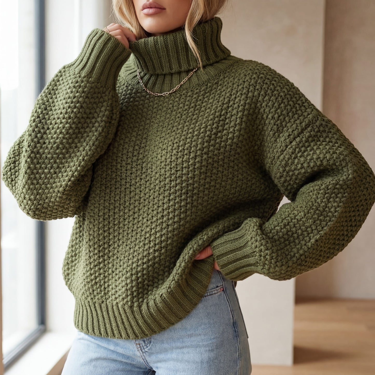 Valeria Cotton Turtleneck Knit