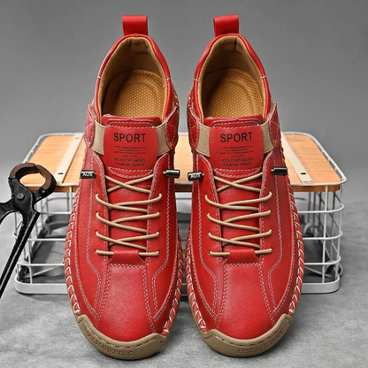 Quincy Stitched Leather Trainer