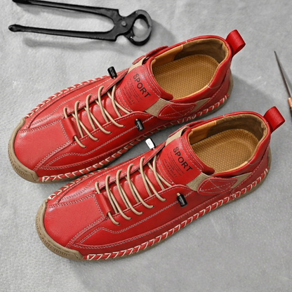 Quincy Stitched Leather Trainer