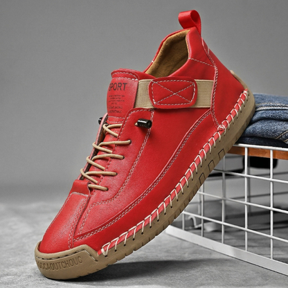 Quincy Stitched Leather Trainer