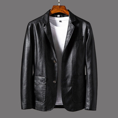 Marco Faux Leather Blazer