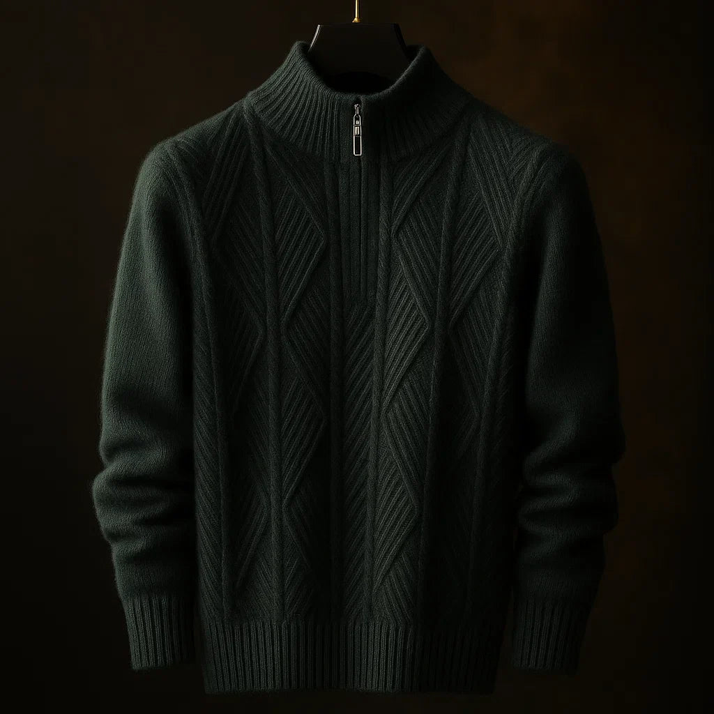 Dario Half-Zip Textured Sweater