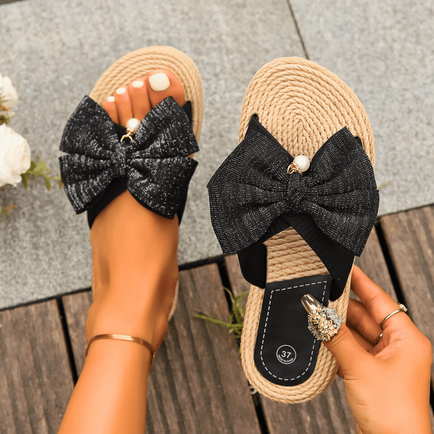 Blossom Bow Sandals