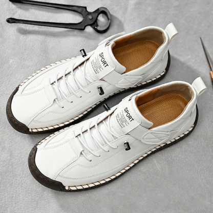 Quincy Stitched Leather Trainer