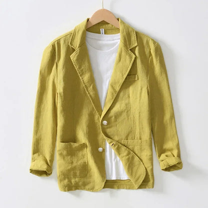 Halston Cotton-Linen Blazer